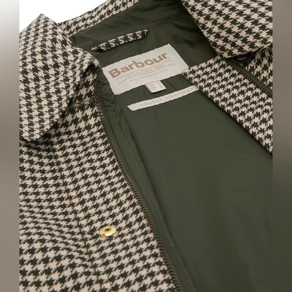 Barbour Kennedy Check Showerproof Jacket in Sage Hound Size 8 - Picture 10 of 12